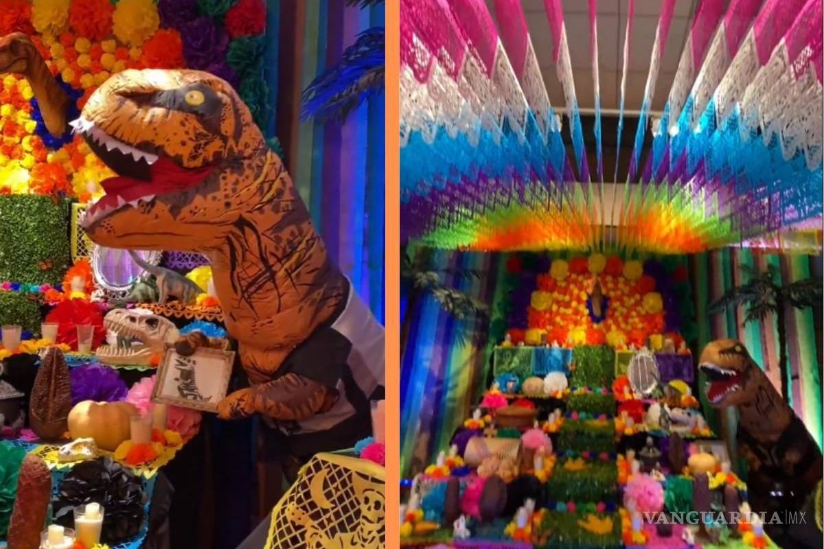 Dedica MUDE altar a ‘difuntos más famosos de Coahuila’... los dinosaurios (video)