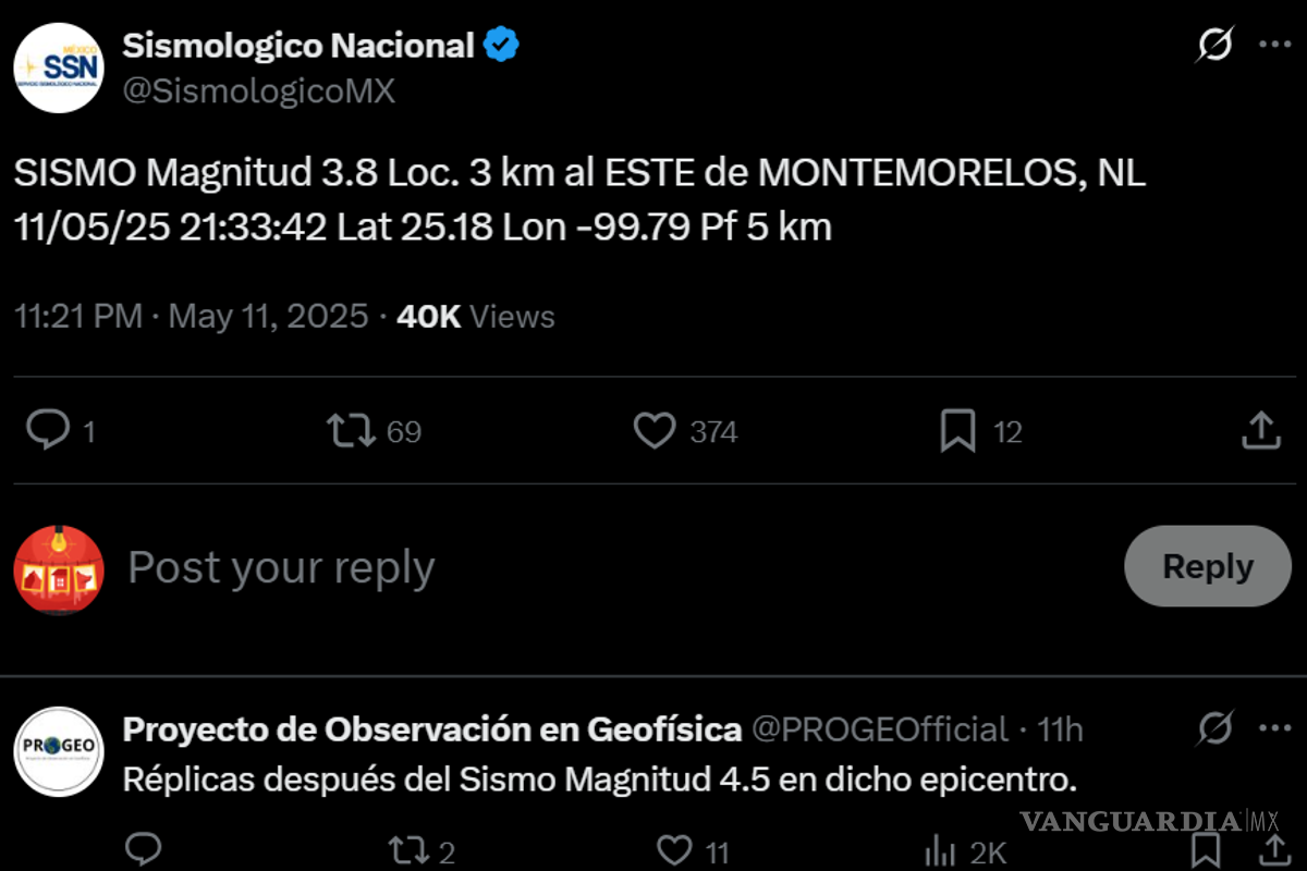 $!Continúan este lunes los sismos en Nuevo León; movimientos afectan 22 viviendas en la región citrícola