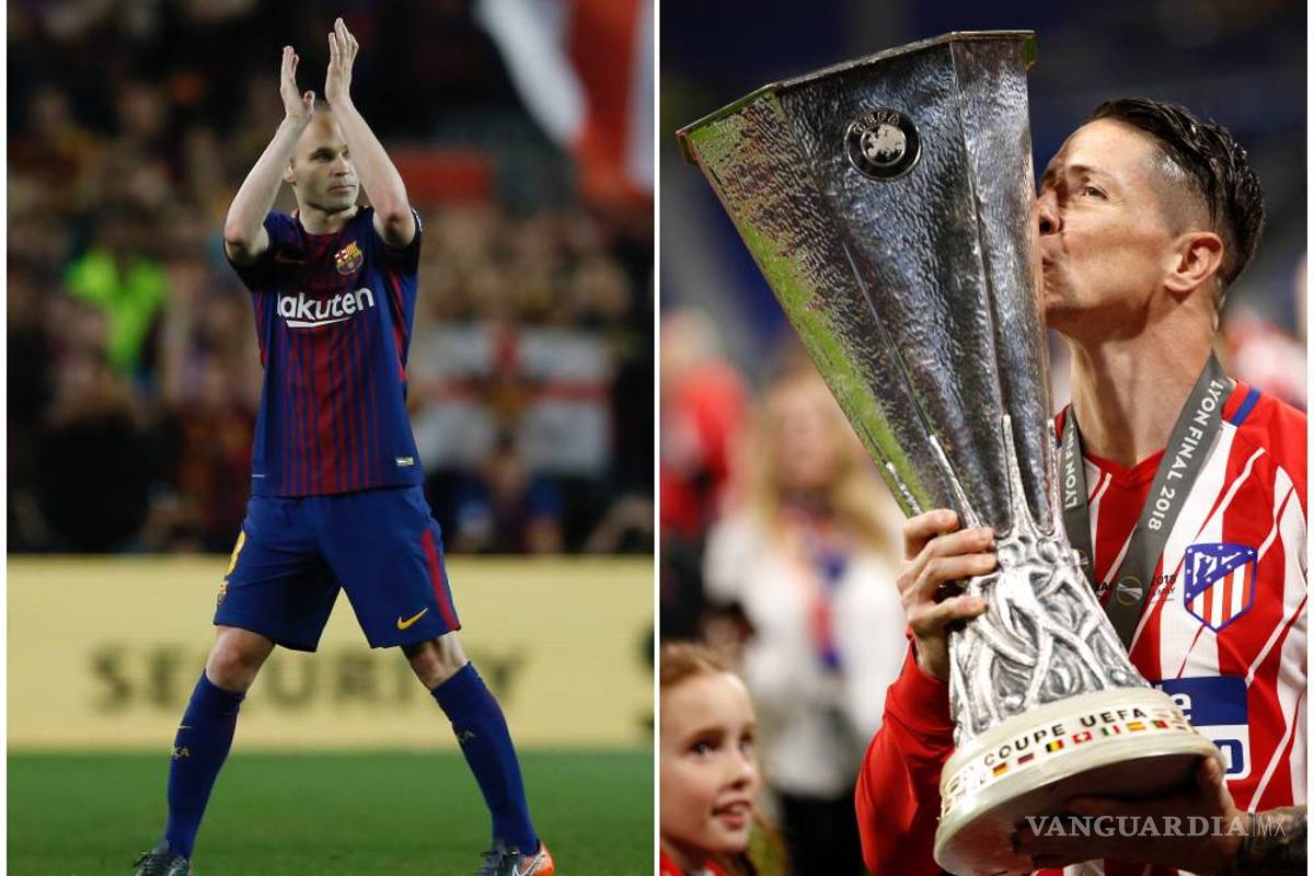 Despide el fútbol español a sus dos leyendas, Andrés Iniesta y Fernando Torres
