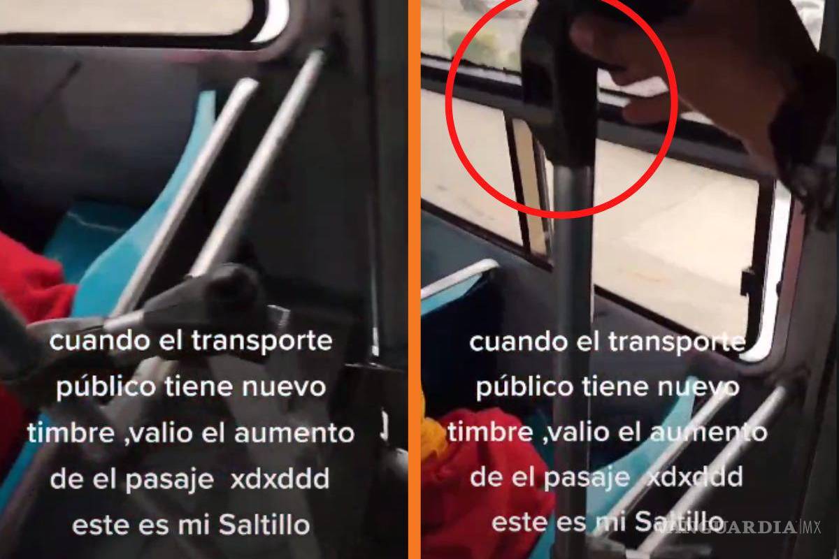 ‘Tienen ‘nuevo’ timbre’: joven exhibe condiciones del transporte público de Saltillo en TikTok (video)