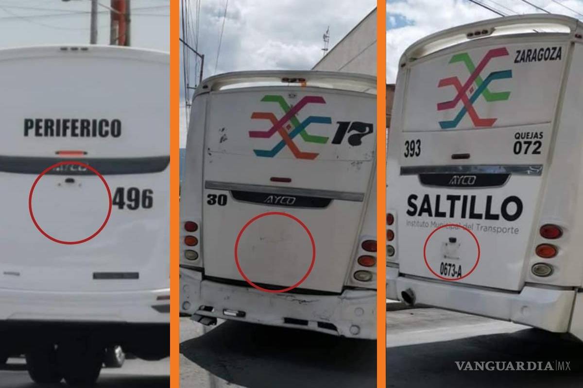‘No traen placas’: usuario exhibe a camiones de Saltillo que incumplen con Reglamento de Tránsito