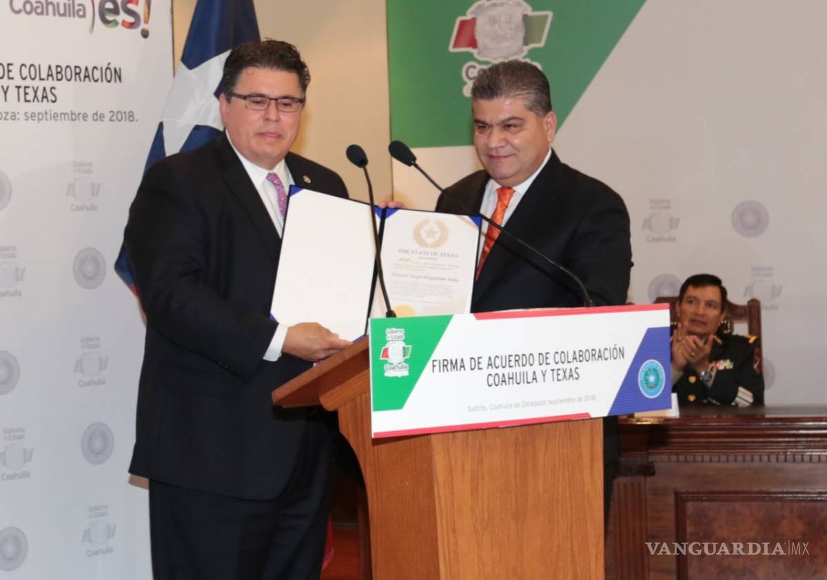 $!Firma Miguel Riquelme convenio de colaboración de seguridad, comercio y educación con Texas