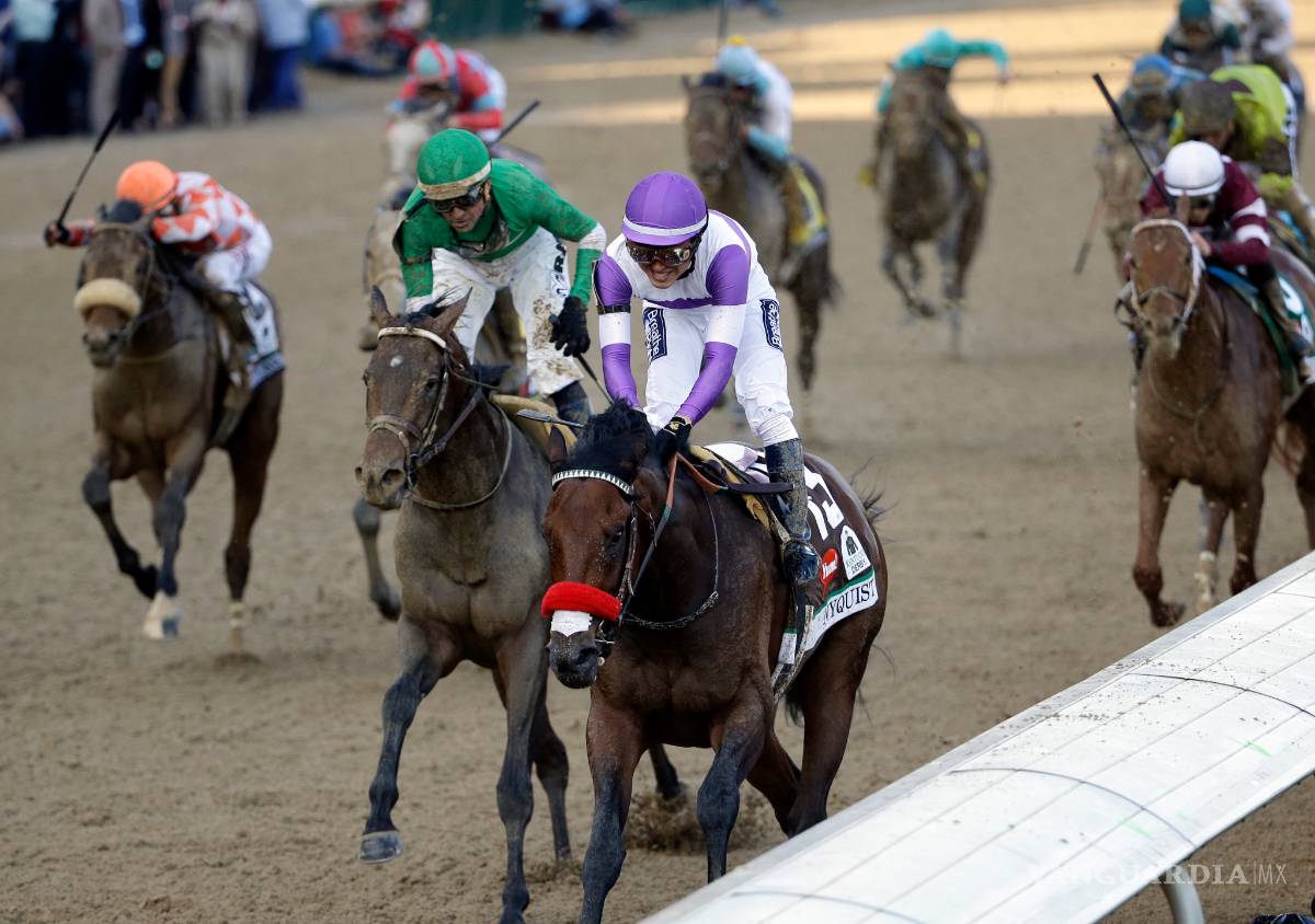 $!'Nyquist' y el veracruzano Mario Gutiérrez ganan el Derby de Kentucky