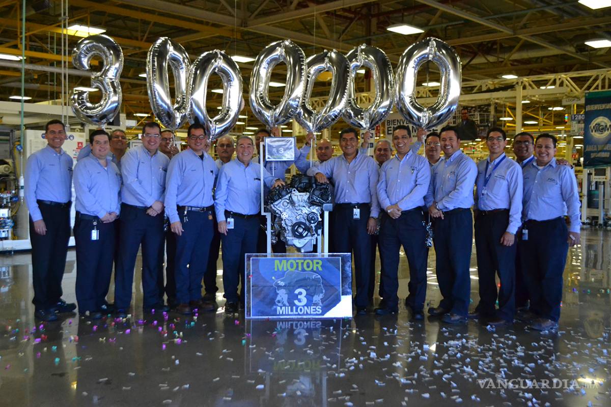FCA México produce el motor número 3 millones en Saltillo