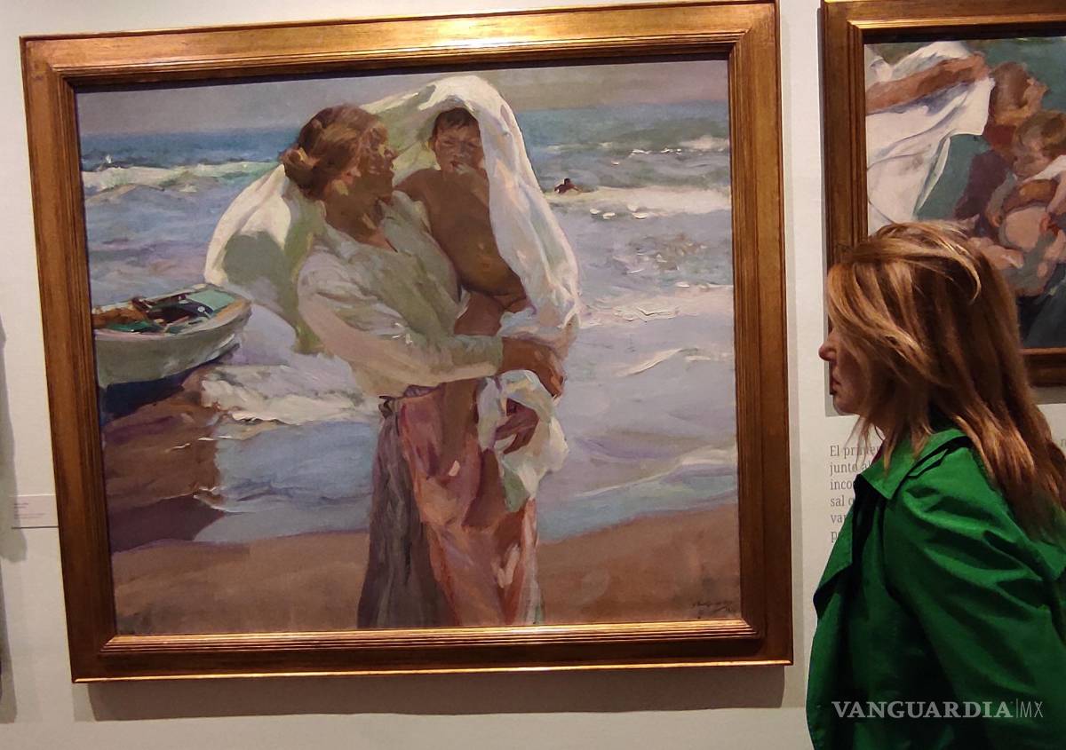 $!Una de las muchas escenas de playa que pintó el valenciano Joaquín Sorolla donde los protagonistas eran la luz del Mediterráneo y los niños.
