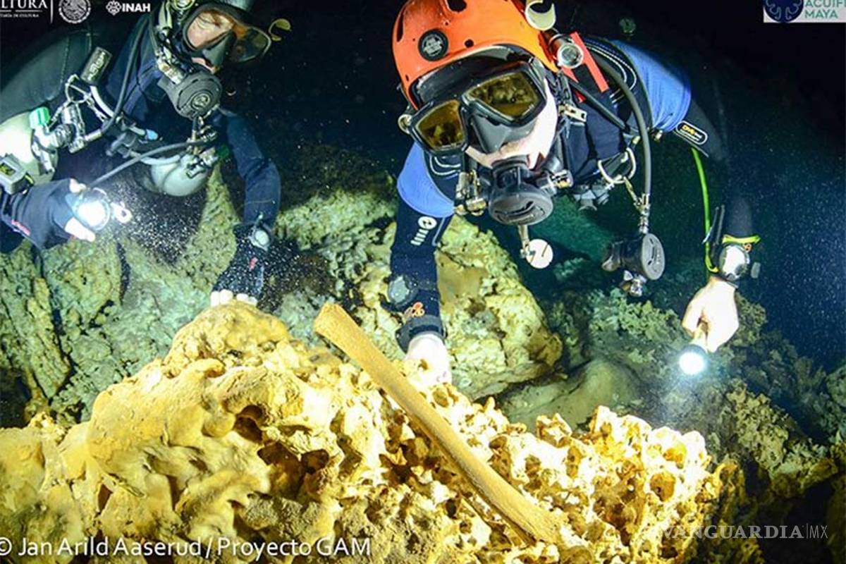 Hallan centro de ritual maya en cuevas inundadas de Sac Actun