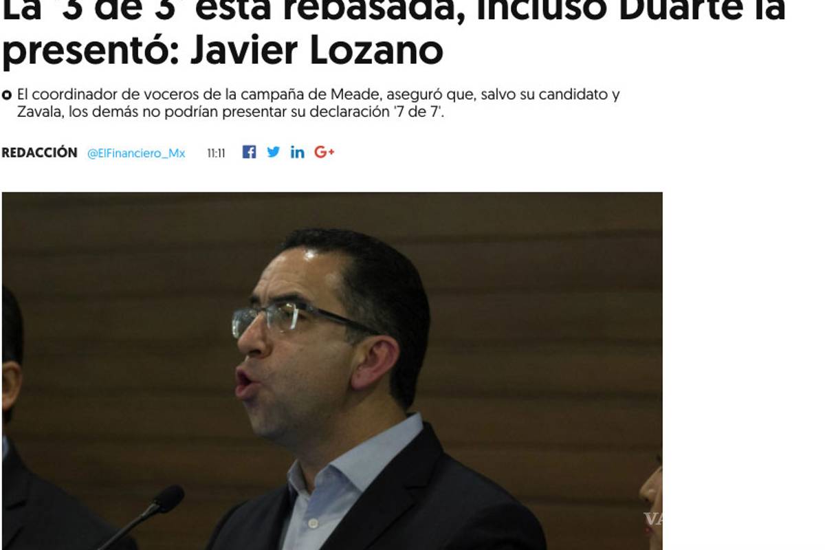 Javier Duarte presentó su 3 de 3 pero el IMCO nunca la aceptó porque existían acusaciones de corrupción