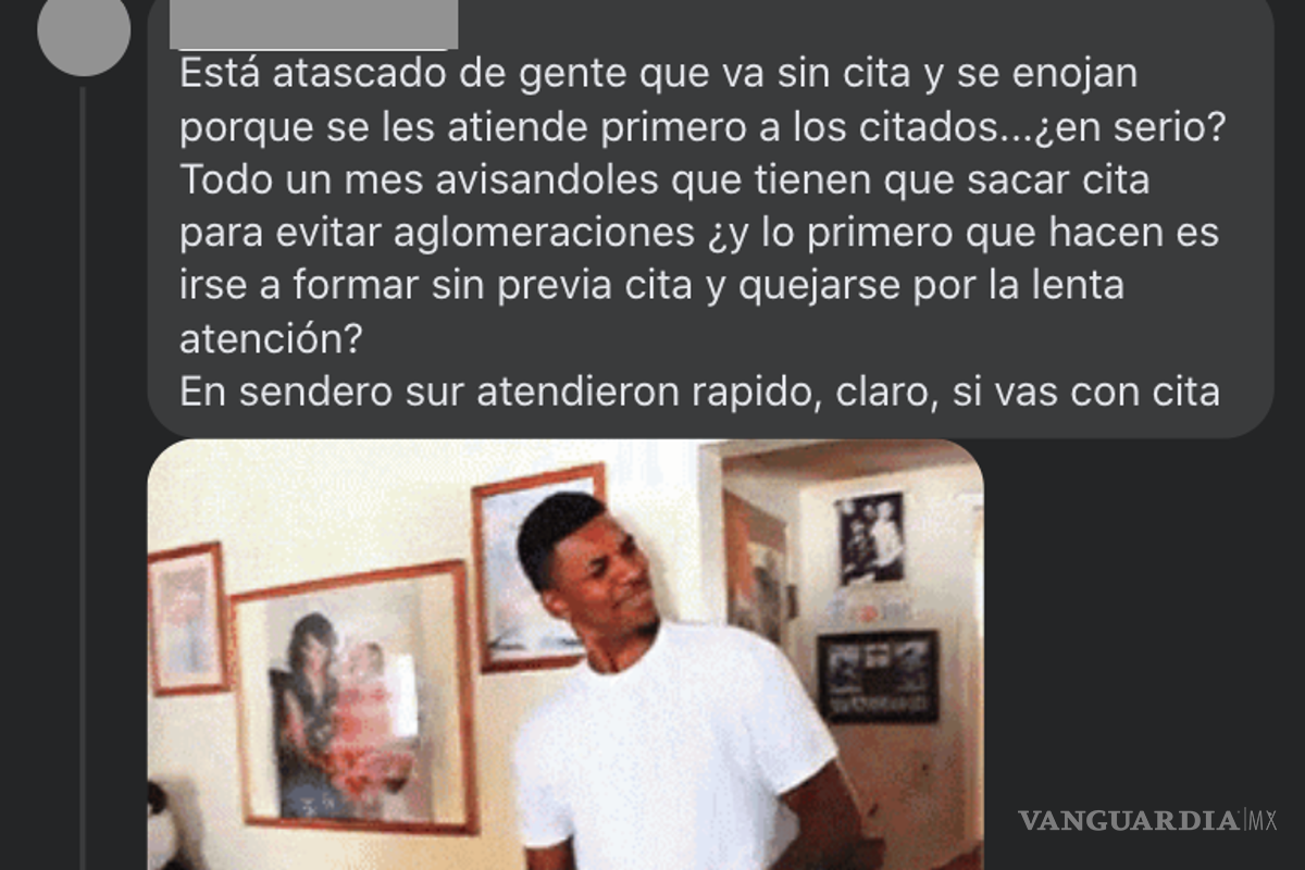 $!‘Se va todo el día en esto’; saltillenses se quejan porque no se respeta cita para recoger placas