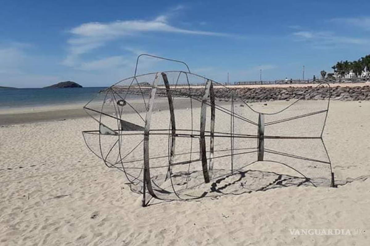 Con 'peces gigantes' combatirán contaminación marina en playas de México