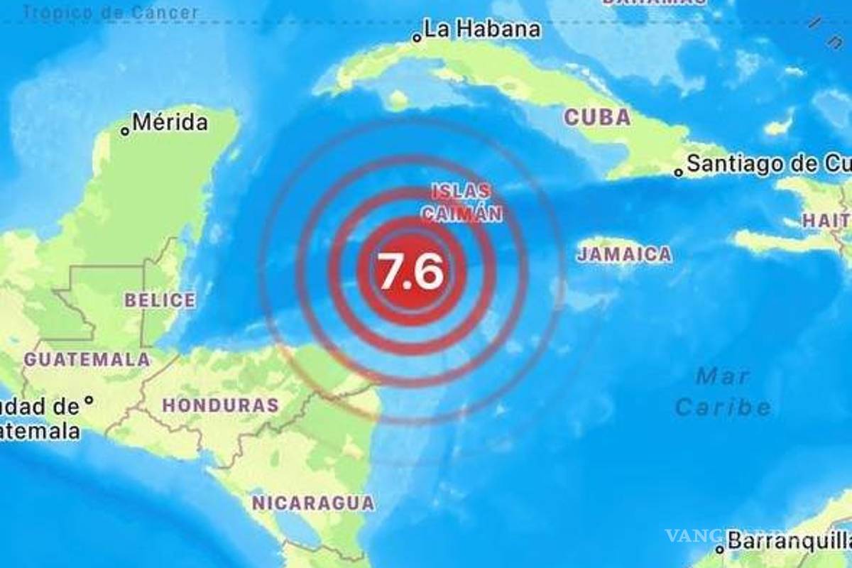Sacude terremoto de 7.6 al Caribe y provoca alertas de tsunami