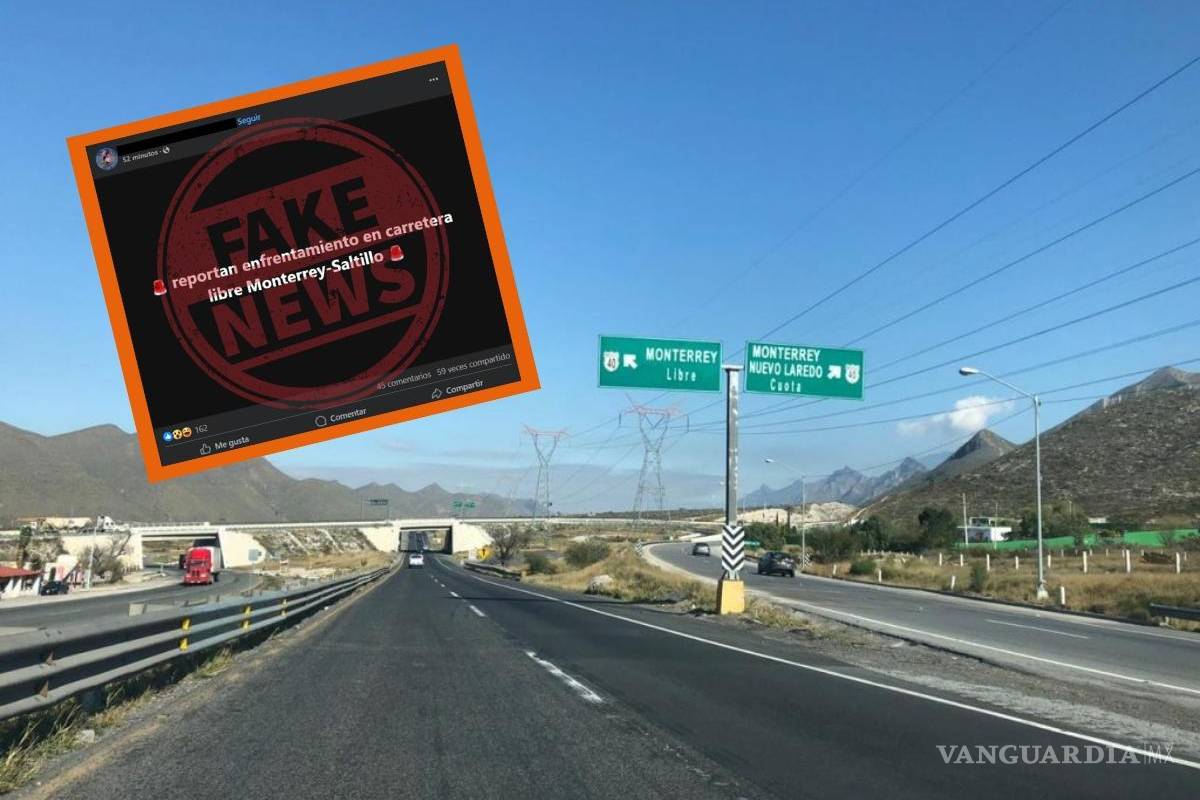 Reportan enfrentamiento en carretera libre Saltillo - Monterrey; autoridades desmienten información