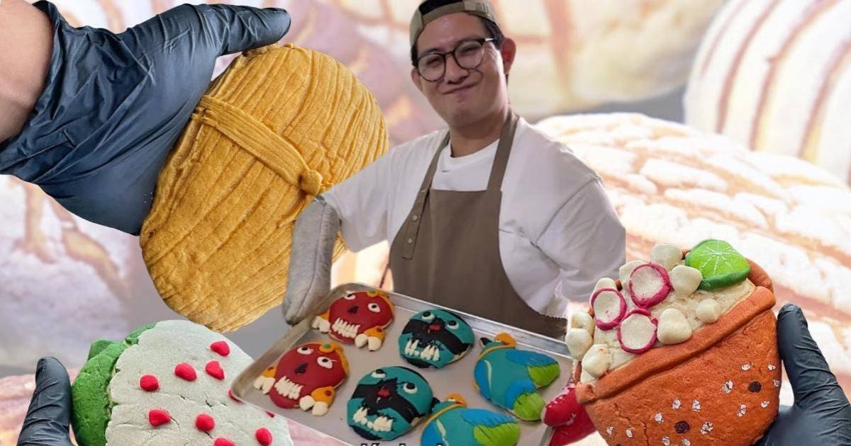 ¿Conchas de pozole, tamal y pastor? Joven de Iztapalapa crea original pan dulce desde su casa (VIDEO)