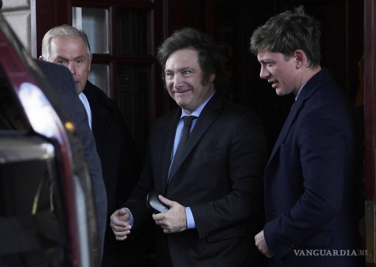 $!Javier Milei fue captado al salir del hotel Hay Adam, antes de su reunión con Juan González, encargado de la Casa Blanca para América Latina.