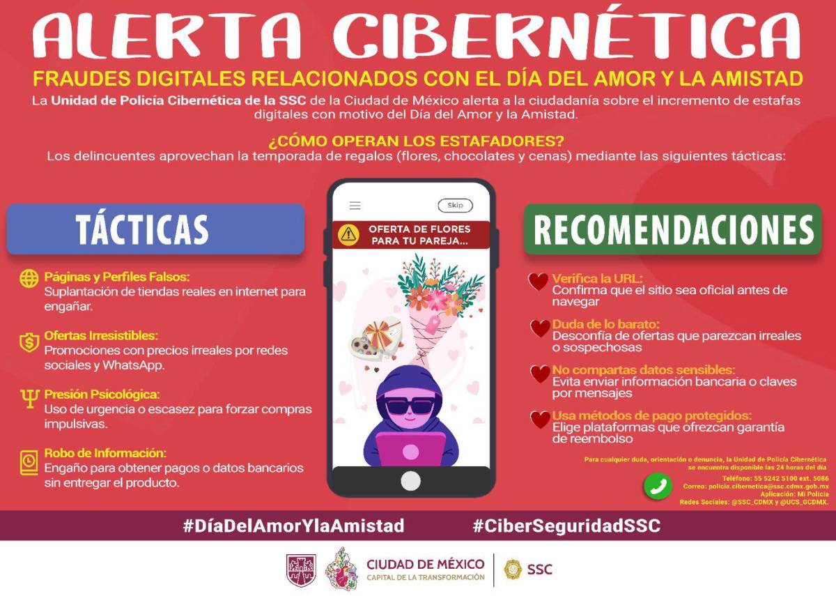 $!SSC CDMX alerta por fraudes en compras en línea por el Día del Amor y la Amistad