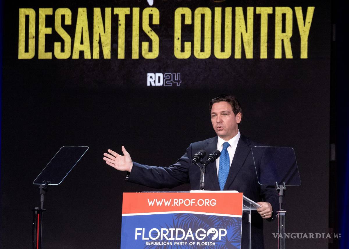 $!El gobernador de Florida, Ron DeSantis, candidato a las elecciones presidenciales de Estados Unidos de 2024, durante la Cumbre de la Libertad de Florida.