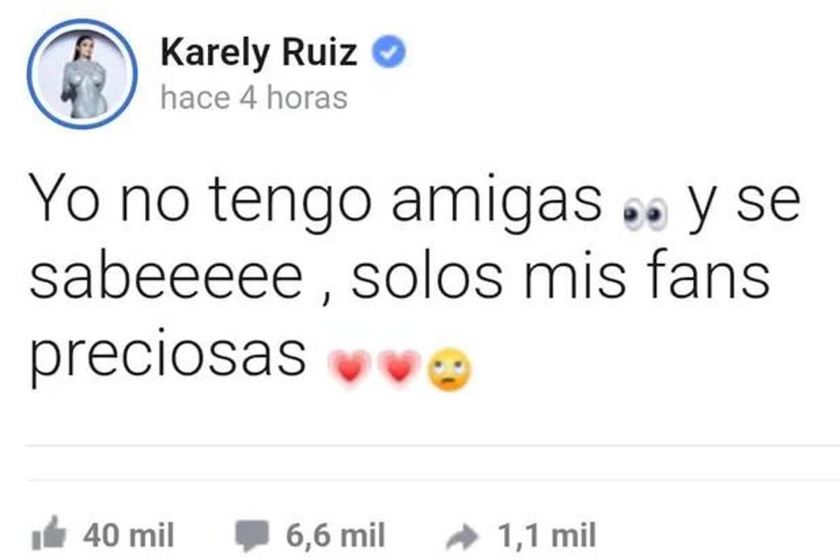 $!‘Yo NO tengo amigas’, dice Karely Ruiz tras mensaje de la ex de Santa Fe Klan
