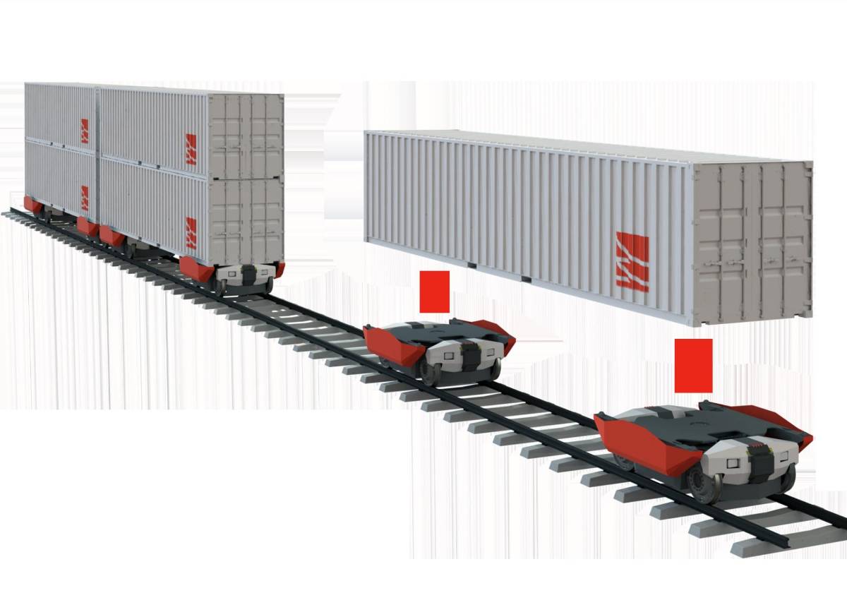 $!Contenedores (individual y apilados) sobre vehículos autónomos.