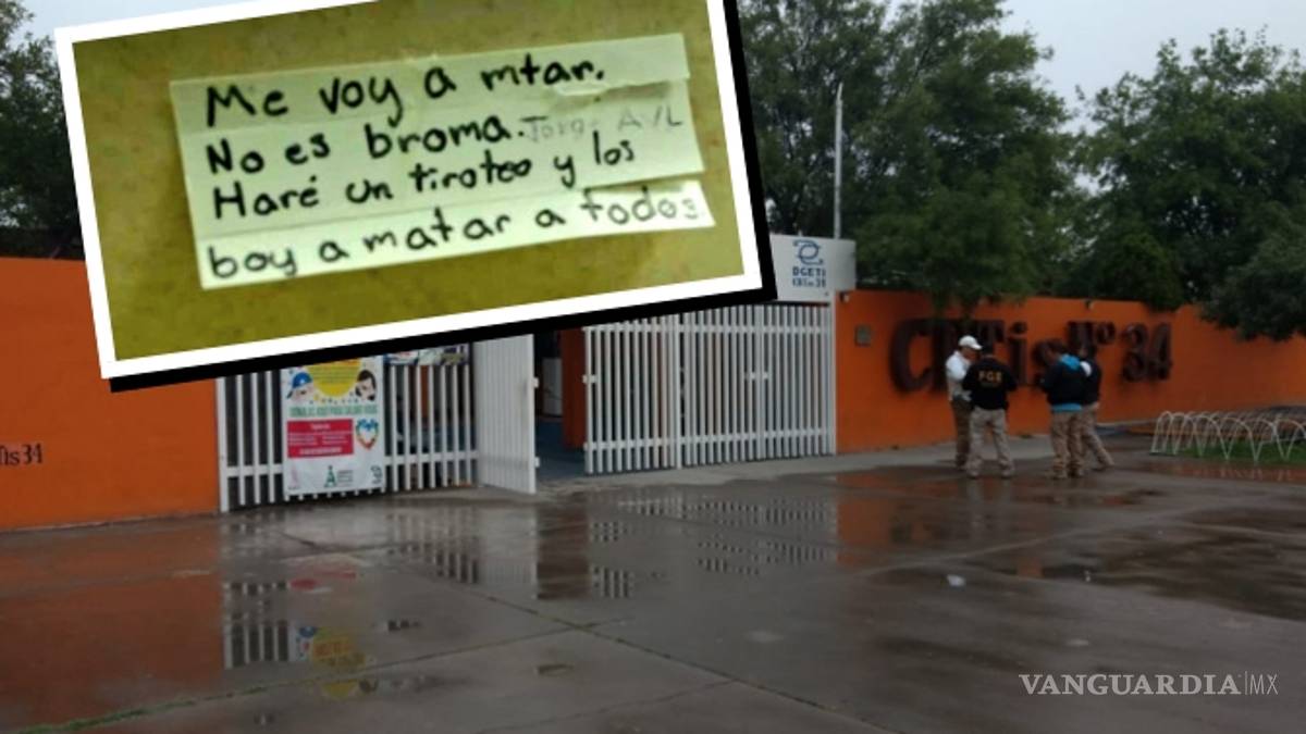 Impiden tiroteo en CBTIS de Coahuila; alumno planeaba realizar un ataque
