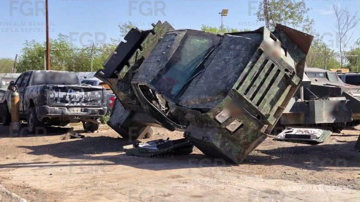 Destruyen en Tamaulipas 25 vehículos ‘monstruo’ con blindaje artesanal
