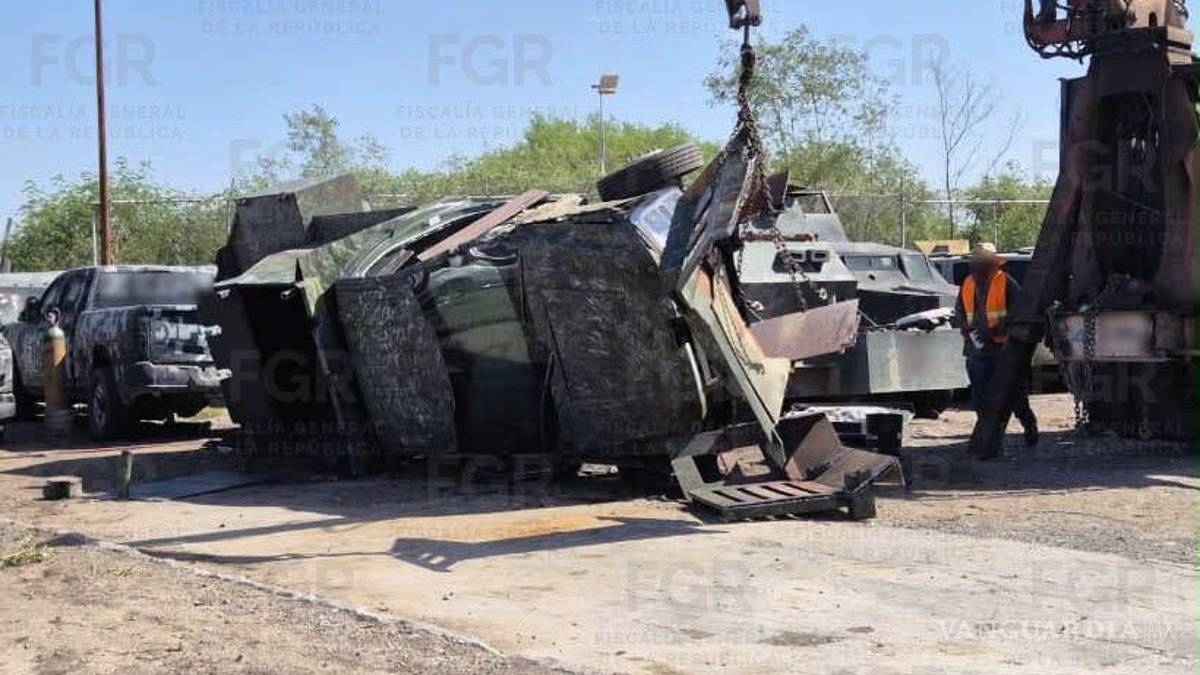 Destruyen en Tamaulipas 25 vehículos ‘monstruo’ con blindaje artesanal