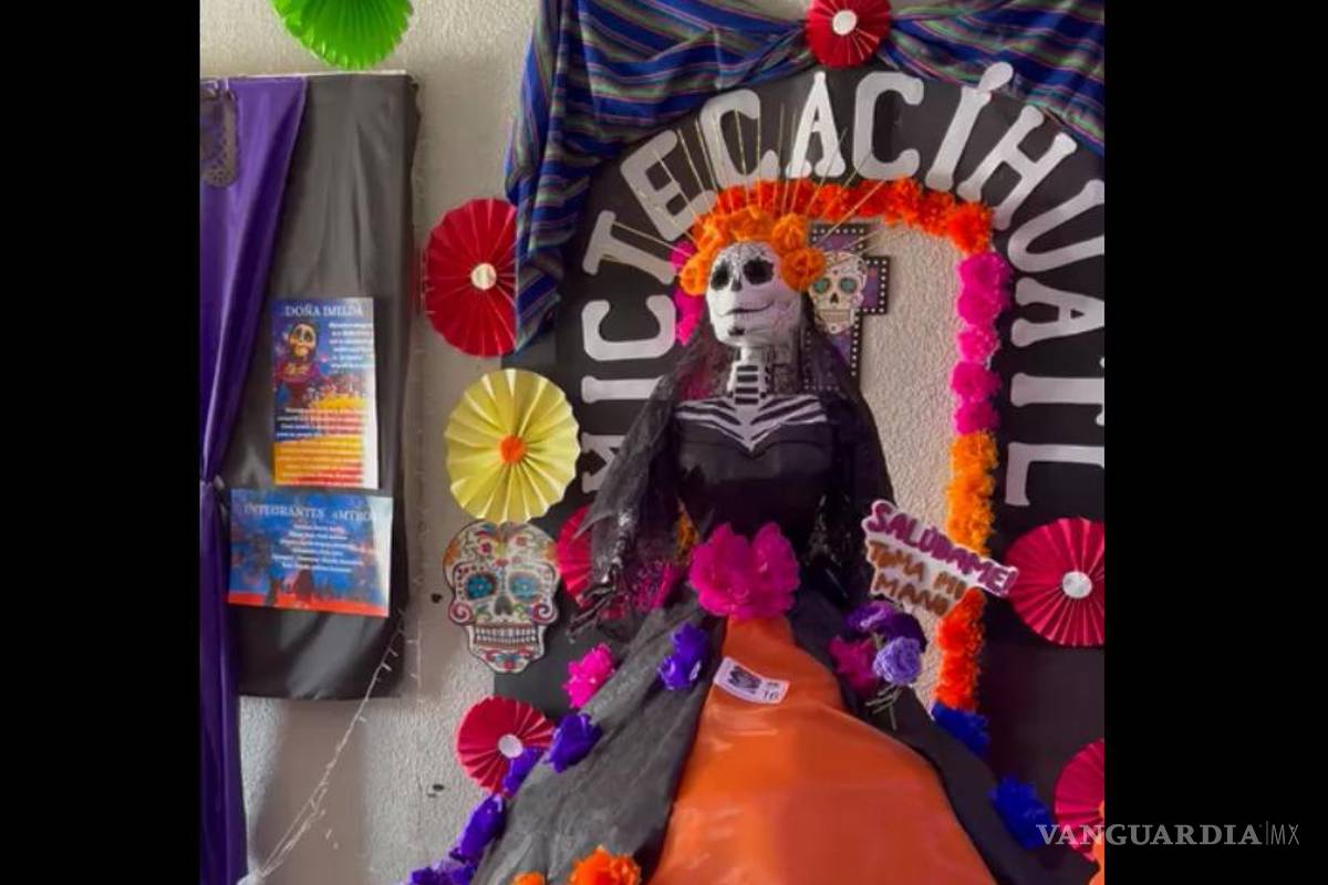 Exhiben catrinas robotizadas en la UTC de Ramos Arizpe