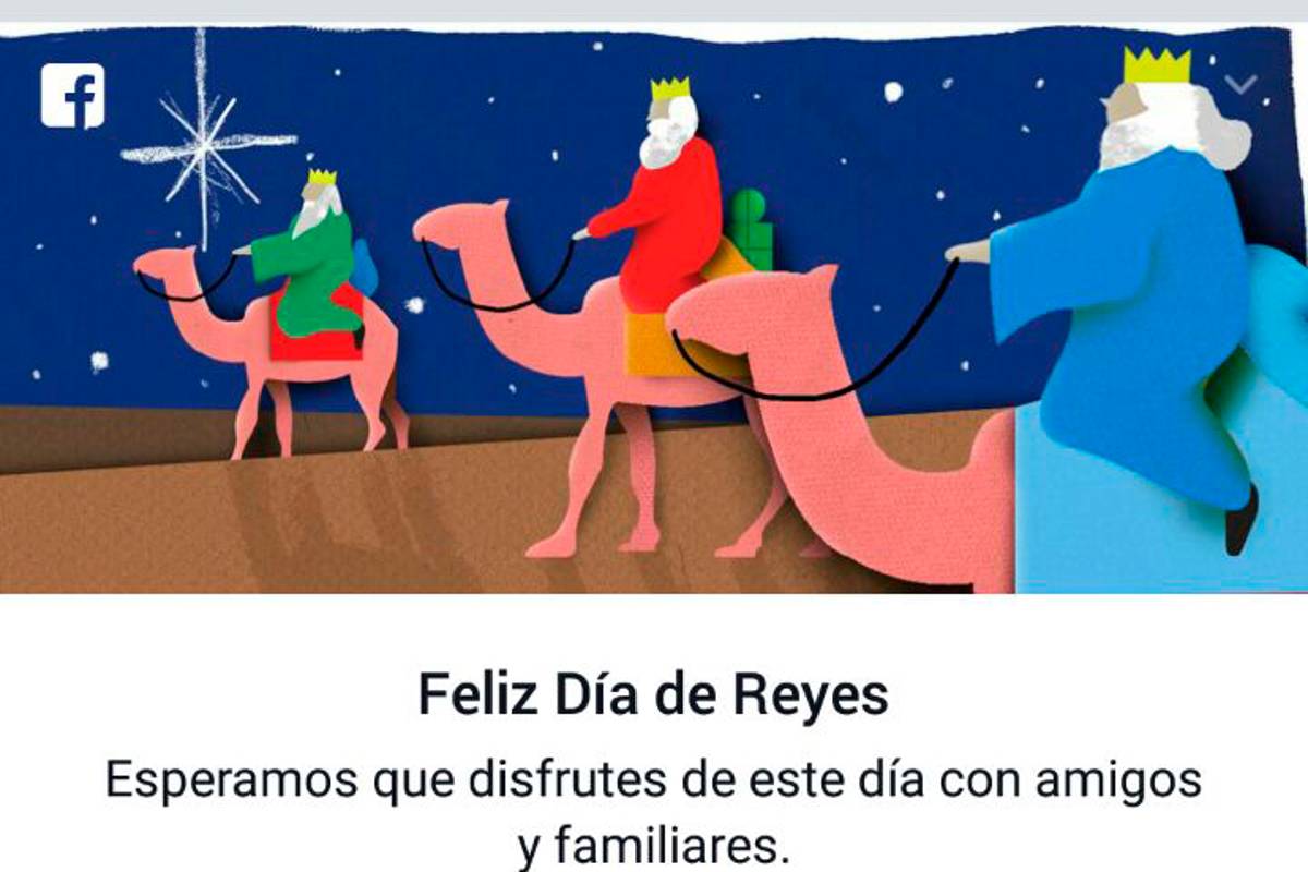 Facebook te desea feliz Día de Reyes