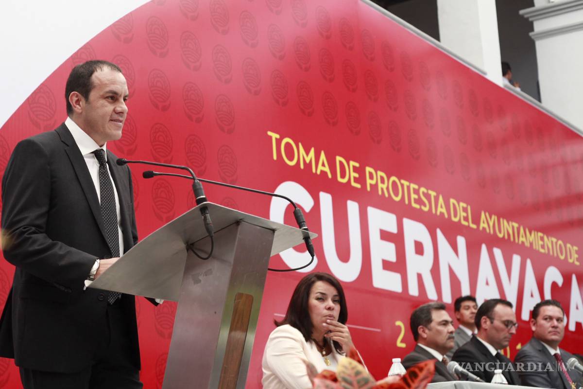'El Cuauh' rinde protesta como alcalde de Cuernavaca