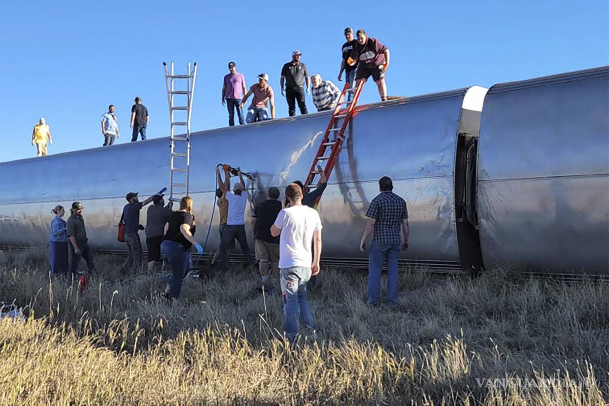 Deja descarrilamiento de tren en Montana 3 muertos