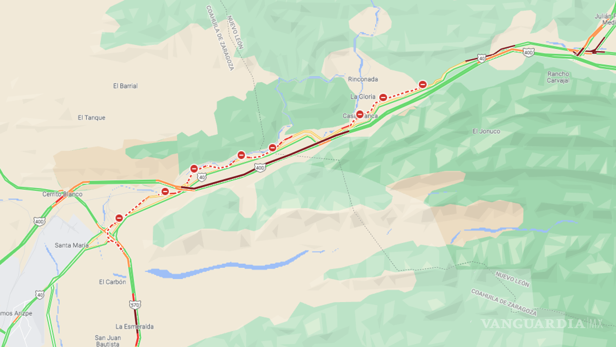 Gente se queda varada en la Monterrey-Saltillo; se reporta tráfico parado