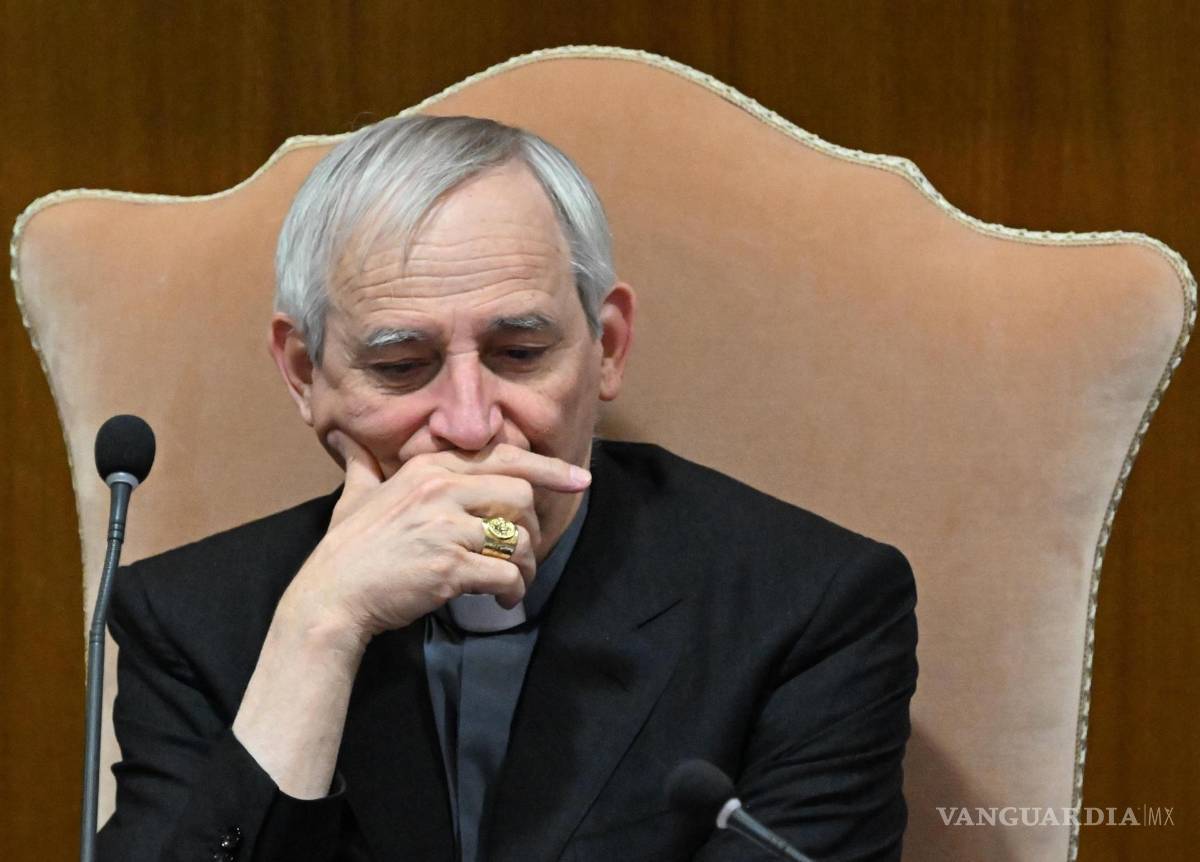 $!El cardenal Matteo Zuppi habla durante la 77ª asamblea general de la Conferencia Episcopal Italiana (CEI) en el Vaticano.