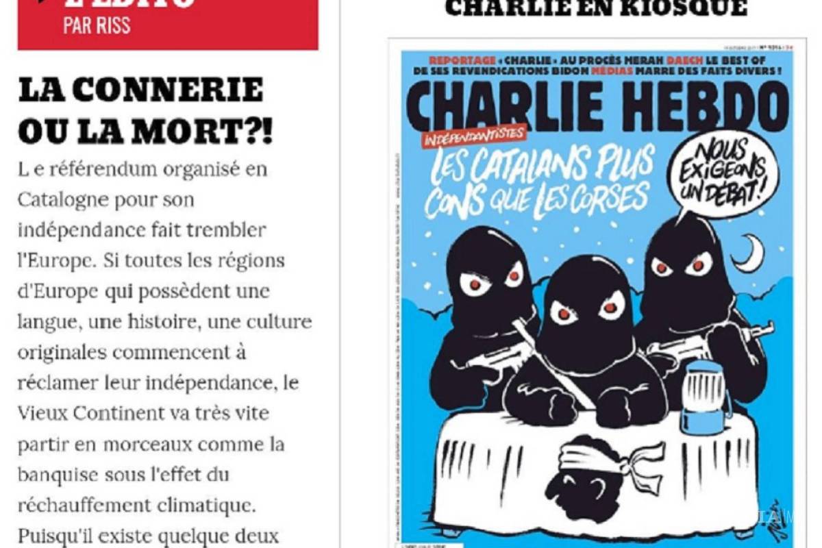 ¡Charlie Hebdo a la carga! Ahora se burla de independentistas catalanes