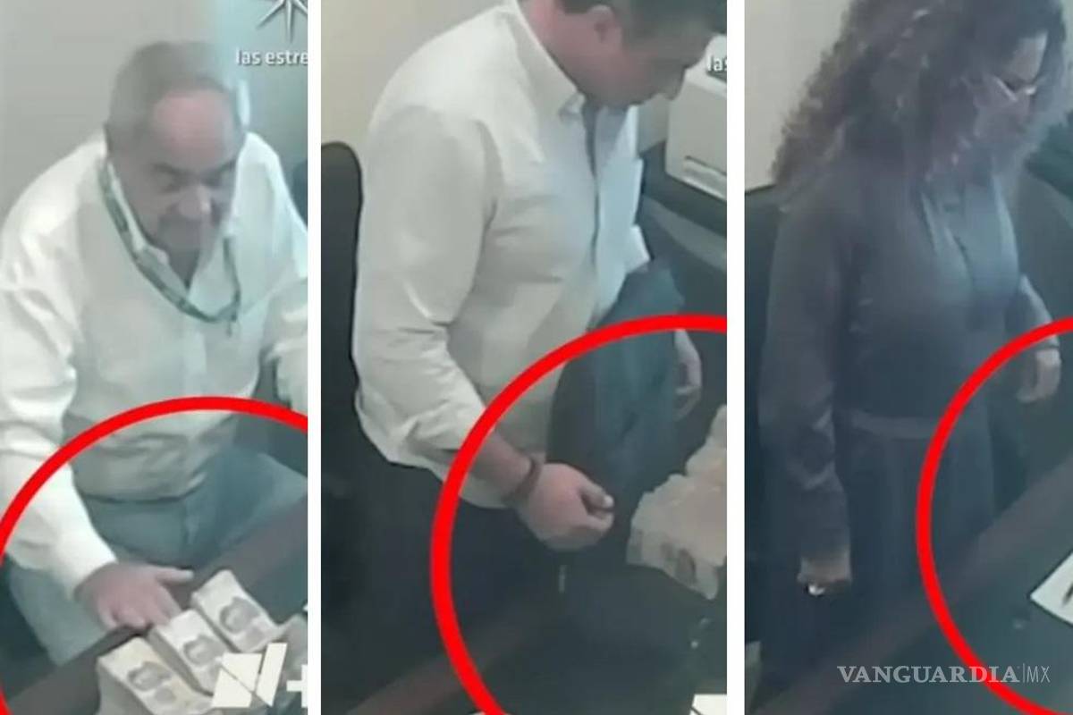 Televisa exhibe a senadora de Morena y funcionarios de Layda Sansores recibiendo fajos de billetes