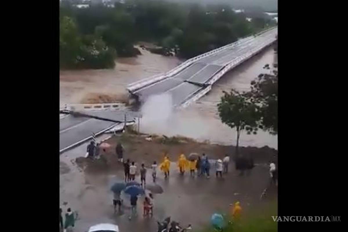 Colapsa puente por tormenta ‘Nora’ en Sinaloa (video)