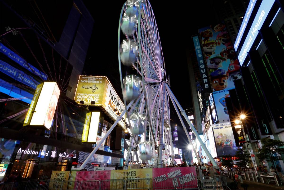 Rueda de la fortuna, nueva atracción turística en Times Square