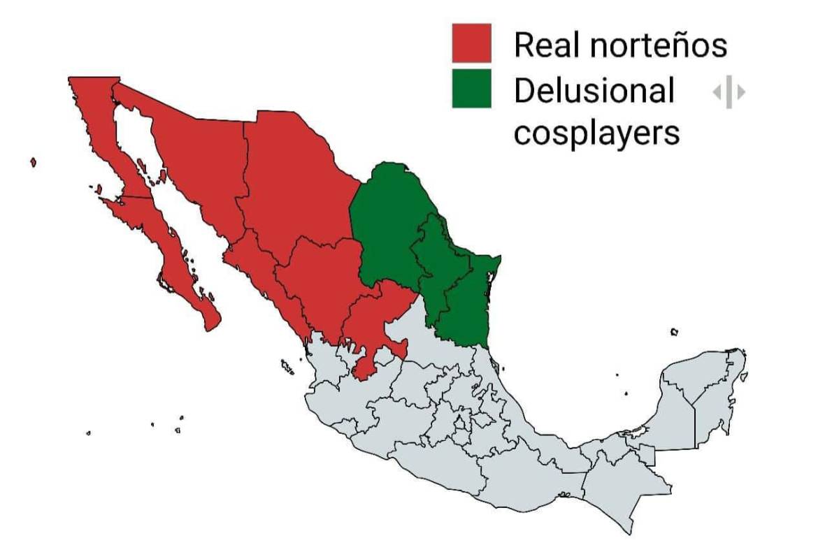 ¿Cómo? ¿Coahuila no es norteño? Viralizan meme en redes sociales y aconsejan clases de geografía