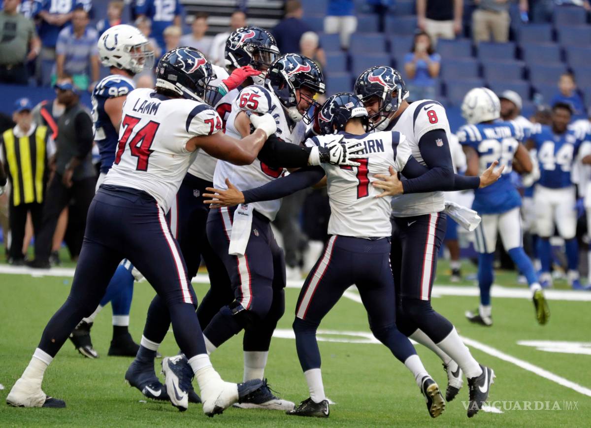 $!Fairbairn anota gol de campo y le da triunfo a los Texans ante Colts