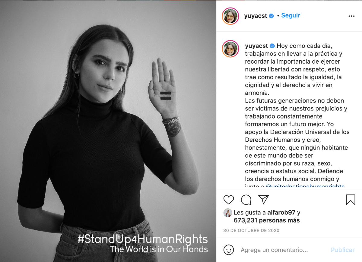 $!Yuya se ha manifestado a favor del feminismo y ha mostrado su apoyo al movimiento proaborto en diversas ocasiones.
