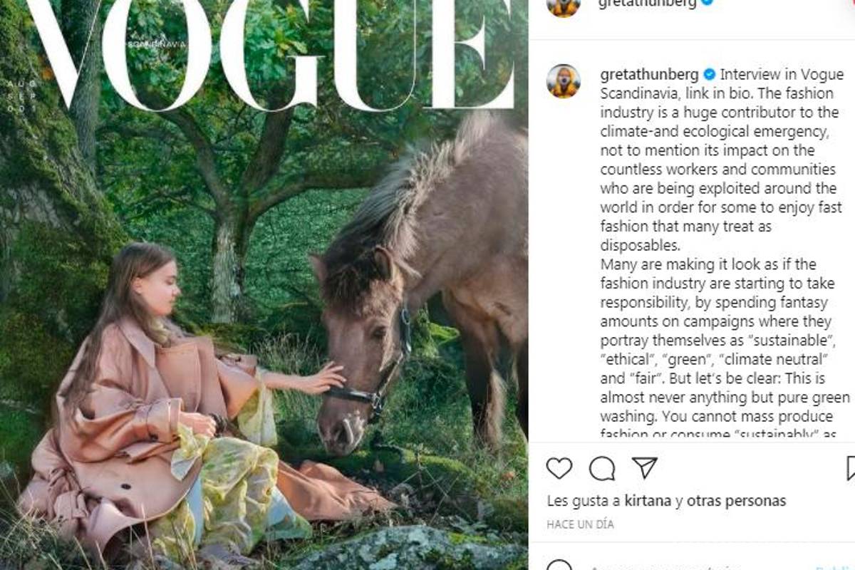 Greta Thunberg critica la industria de la moda