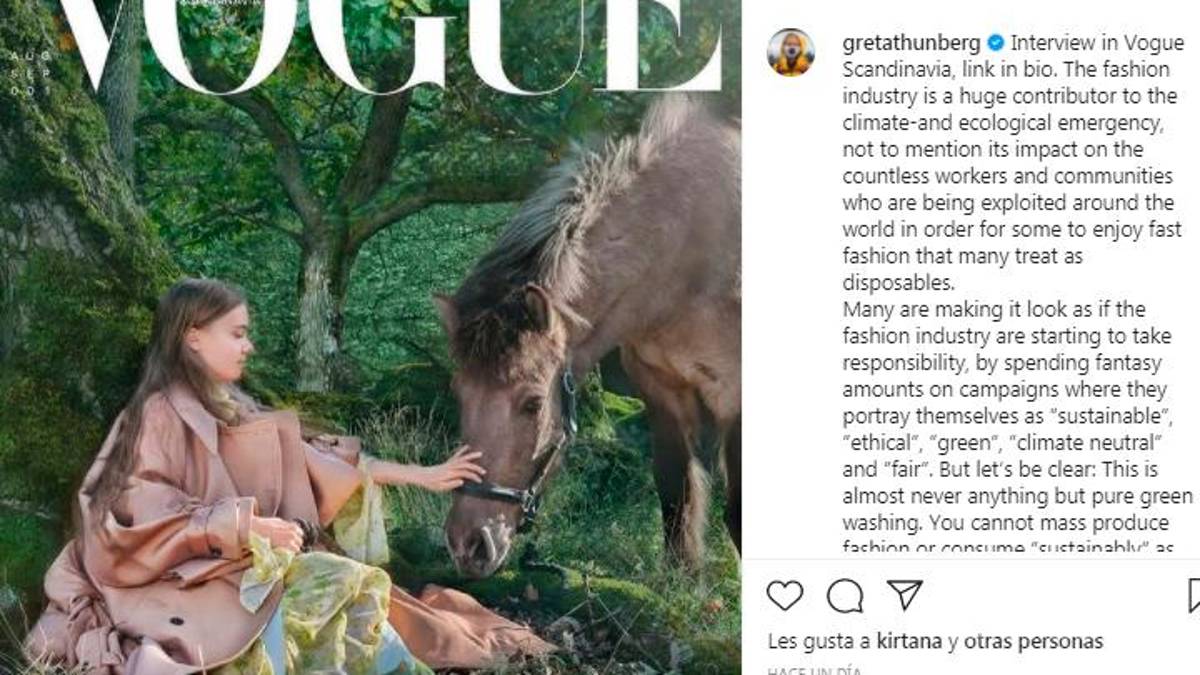 Greta Thunberg critica la industria de la moda