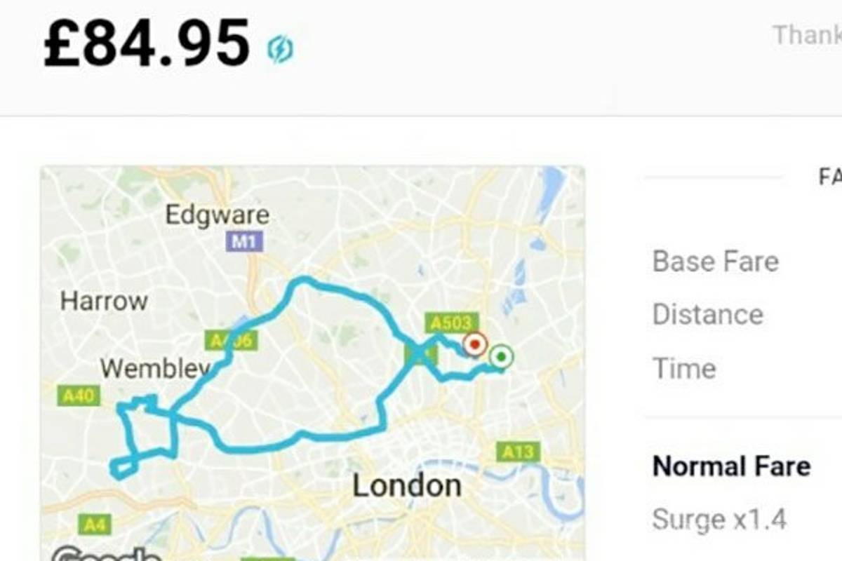 Se quedó dormida en Uber y terminó pagando más de dos mil pesos