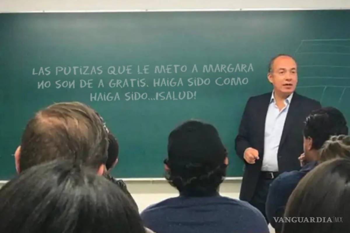 $!Felipe Calderón da clase en el ITAM... y su cátedra se convierte en meme