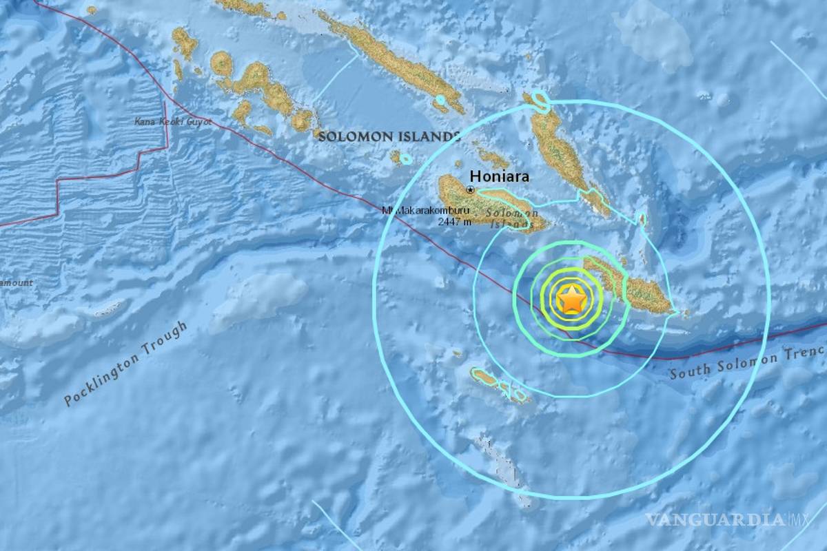 Nuevo sismo de 6.9 en el Pacífico sacude Islas Salomón