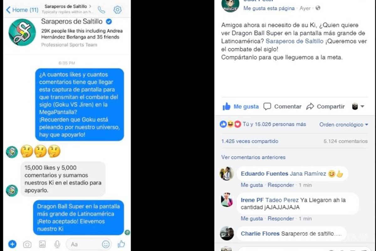 $!Saraperos de Saltillo se compromete a transmitir pelea final de Dragon Ball Super