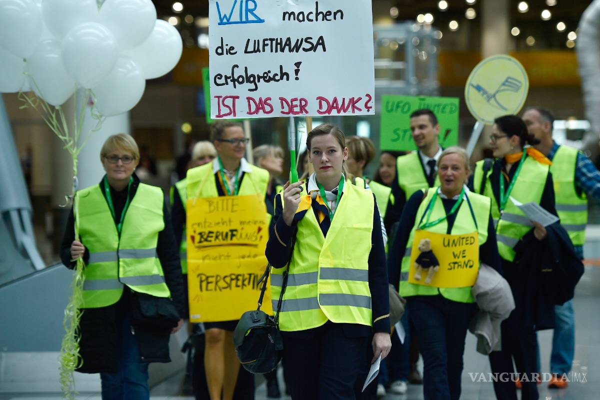Huelga de personal de Lufthansa afecta 520 vuelos