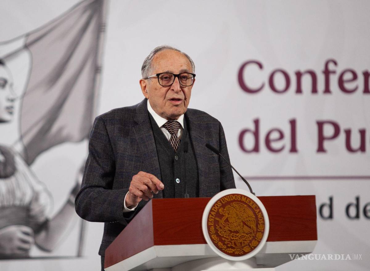 $!David Kershenobich Stalnikowitz, secretario de Salud durante conferencia matutina en Palacio Nacional.