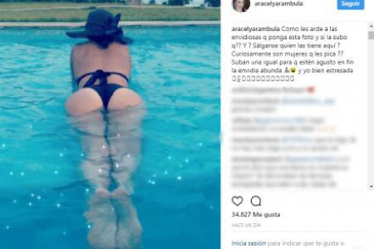 $!Critican a Aracely Arámbula por lucir su trasero, 'prefiero dar envidia que piedad' responde