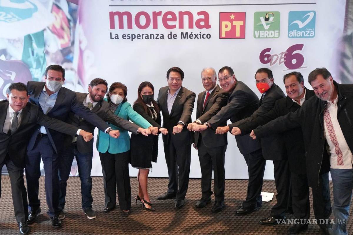 Coalición de Morena, PT, PVEM y Nueva Alianza en 6 estados para 2022