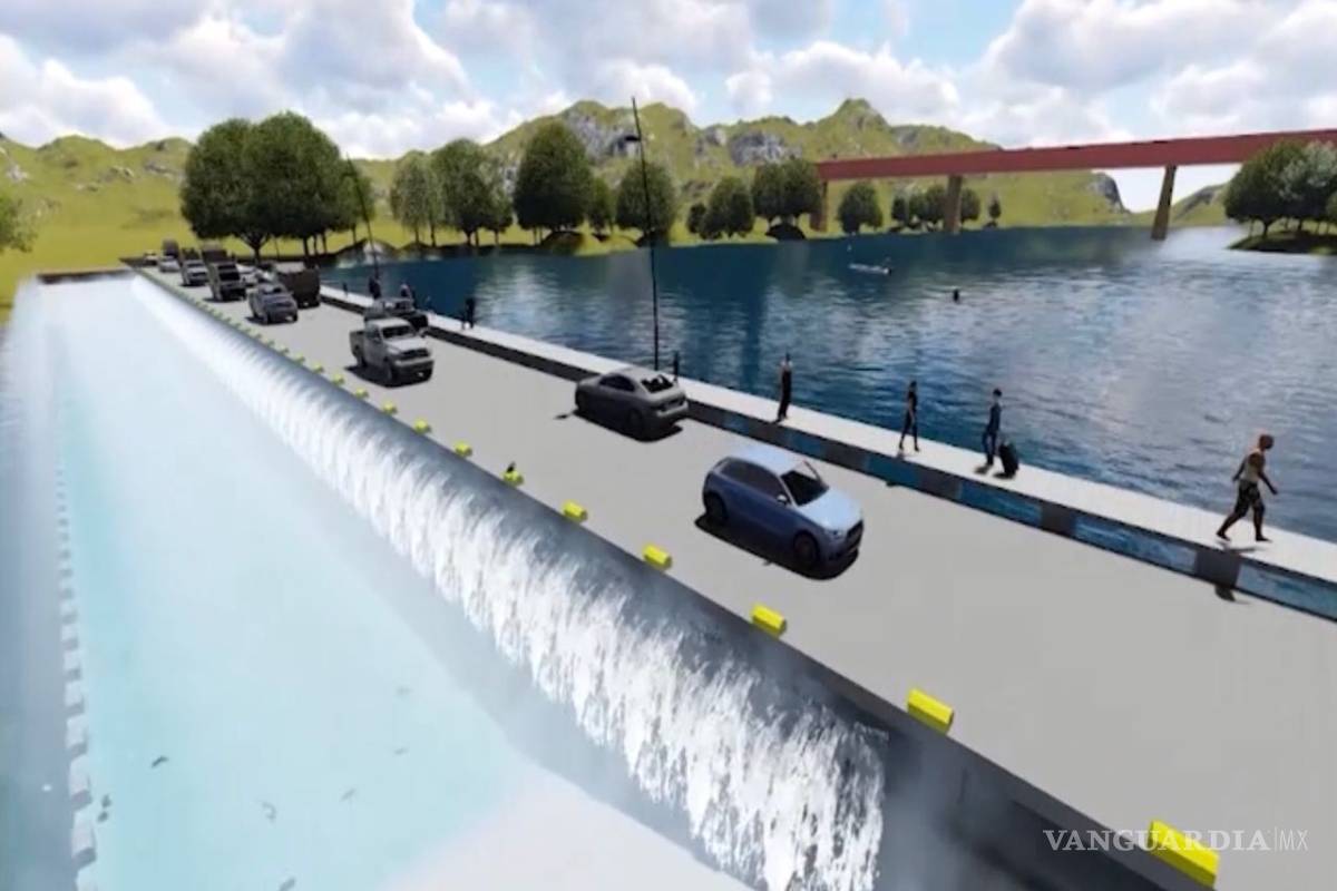 Presentan proyecto de paso a desnivel en vado del río Sabinas