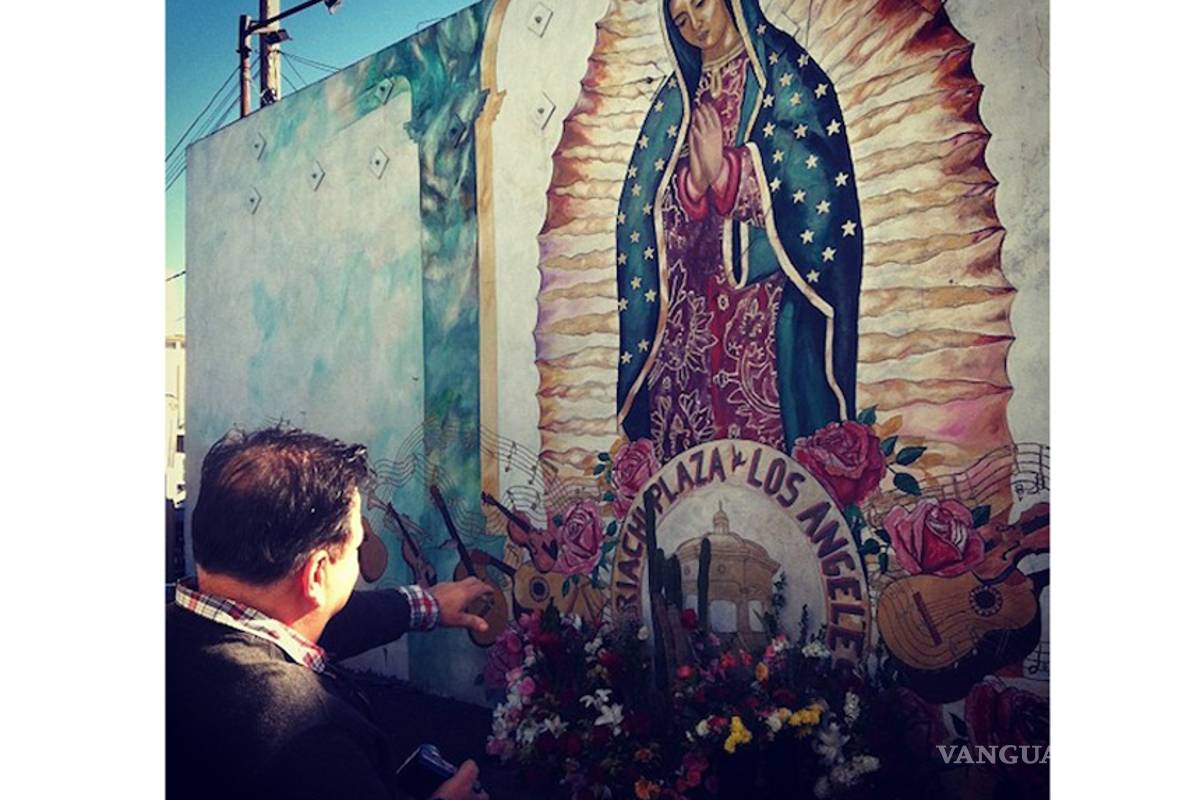 Restauran icónico mural de la Virgen de Guadalupe en Los Ángeles