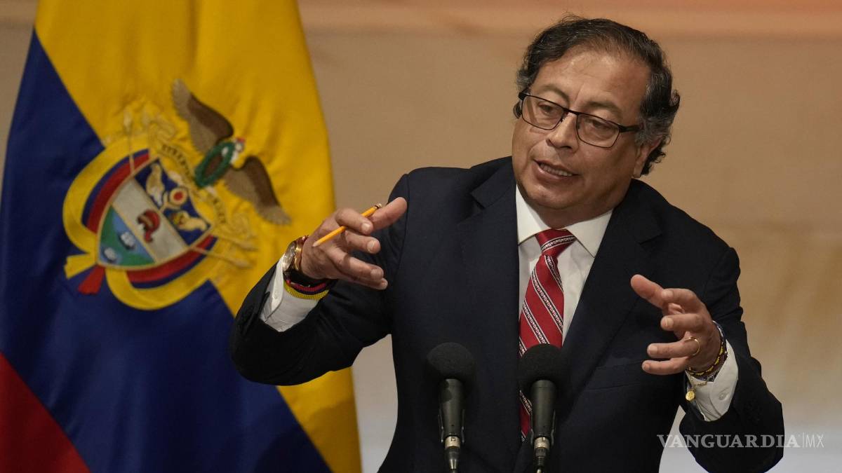 $!El presidente colombiano Gustavo Petro habla en la inauguración de las sesiones del congreso en Bogotá, Colombia, 20 de julio de 2023.